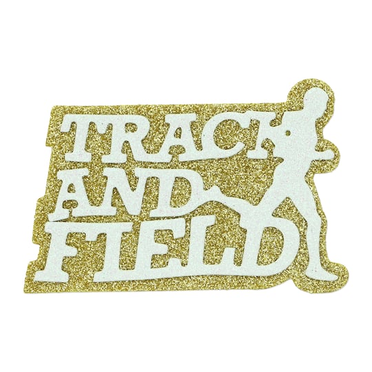Glitter Track & Field Foam Sticker by Celebrate It